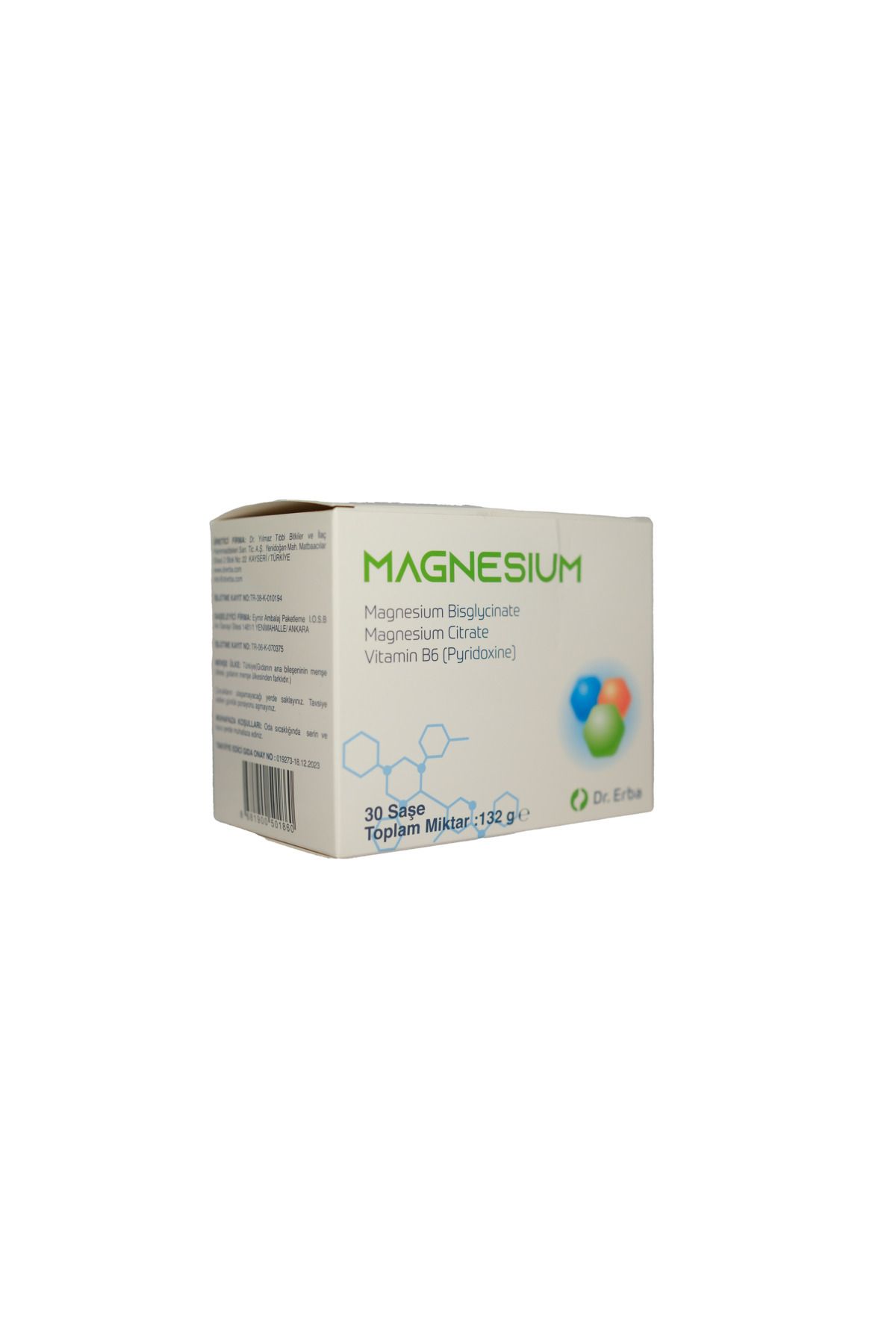 Dr Erba Magnesium Magnezyum B6 Pridoksin İçeren Takviye Edici Gıda