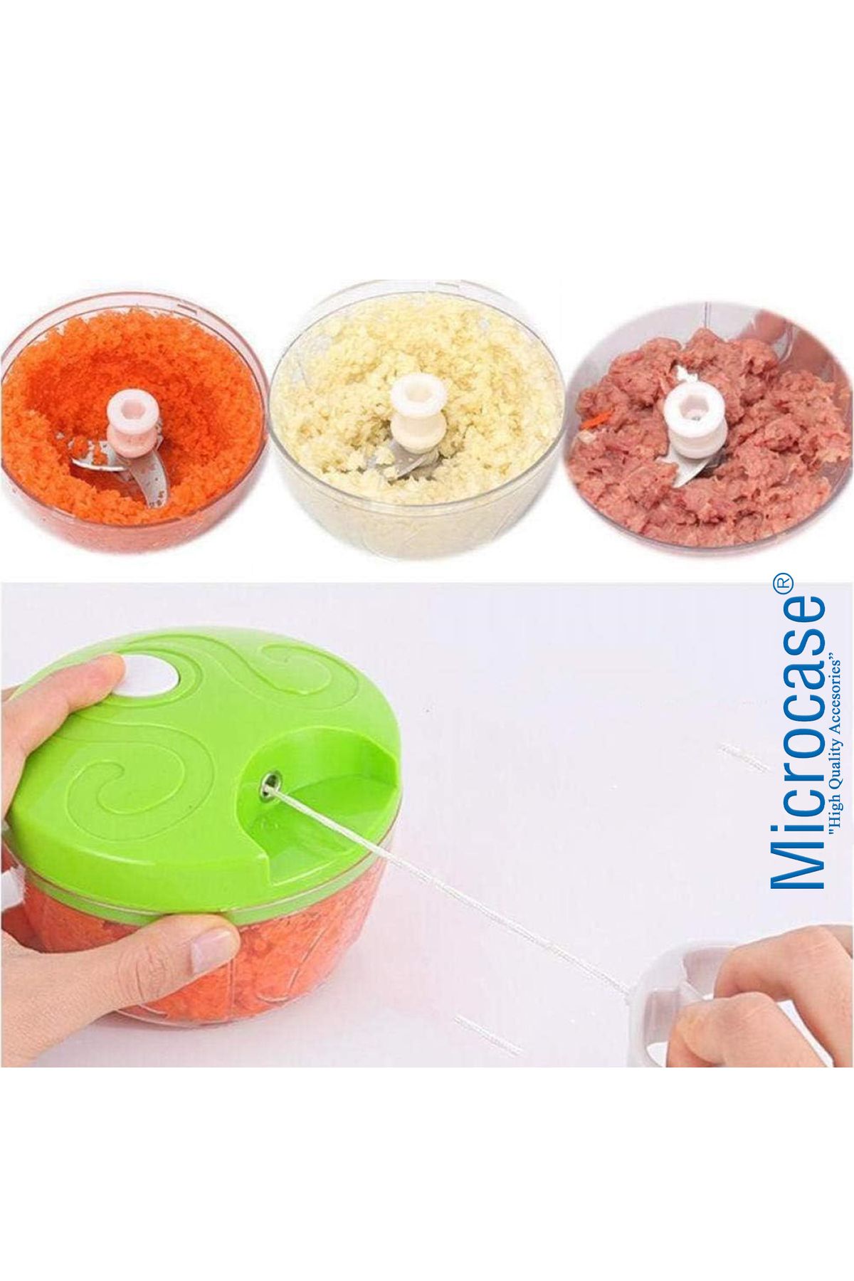Microcase-Practical Vegetable Chopper Blender with Manual Blade - AL4193 2
