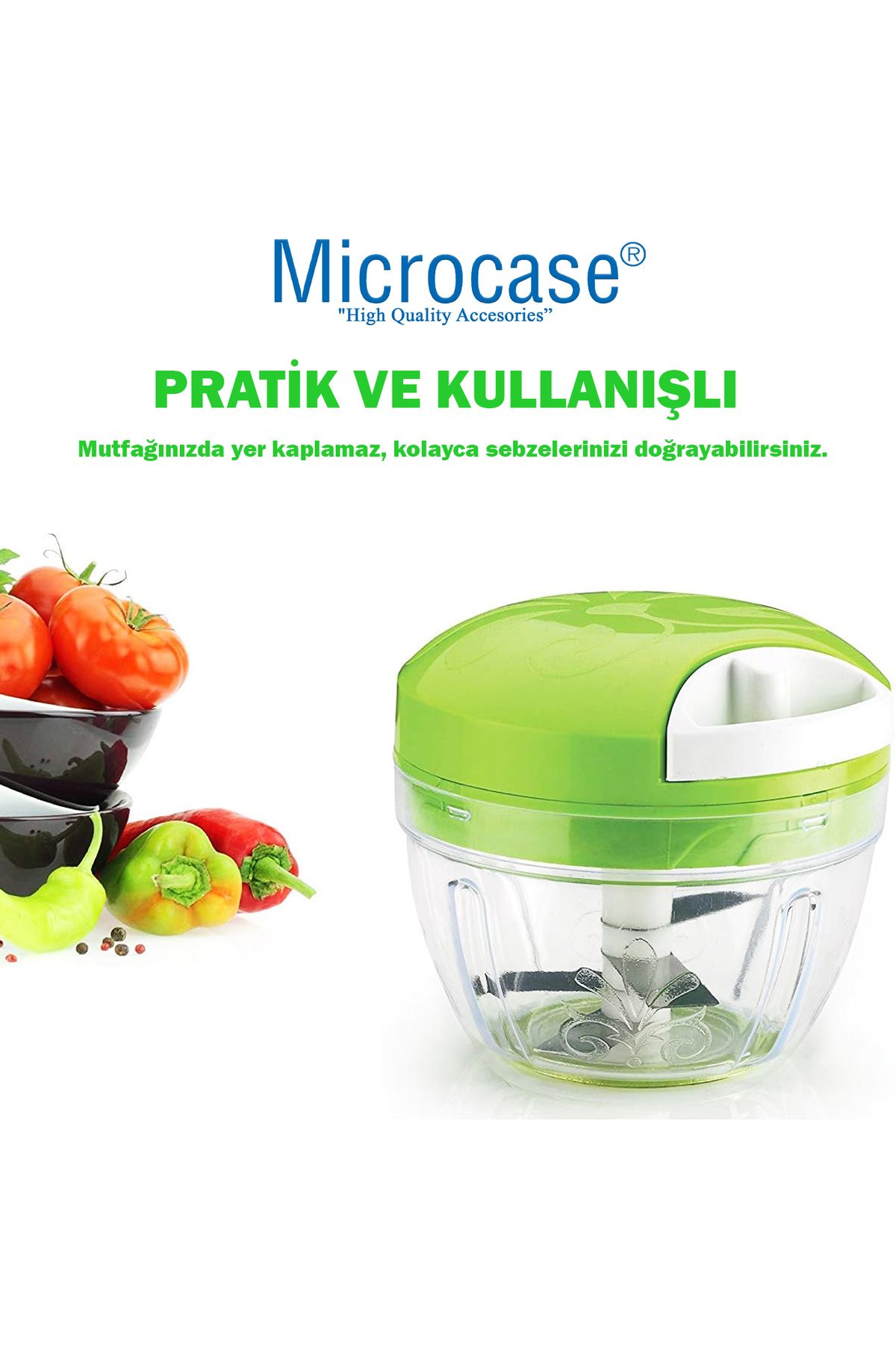 Microcase-Practical Vegetable Chopper Blender with Manual Blade - AL4193 4