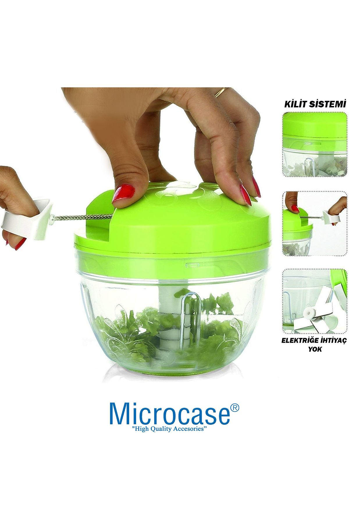 Microcase-Practical Vegetable Chopper Blender with Manual Blade - AL4193 3