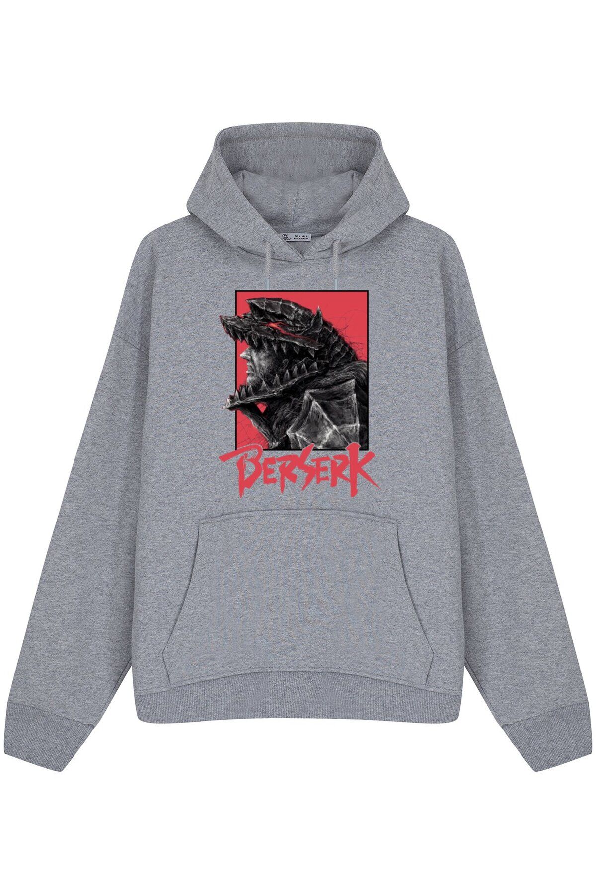 DOT-Unisex Gray Hoodie Berserk, Guts, Anime, Manga, Anime Streetwear 1