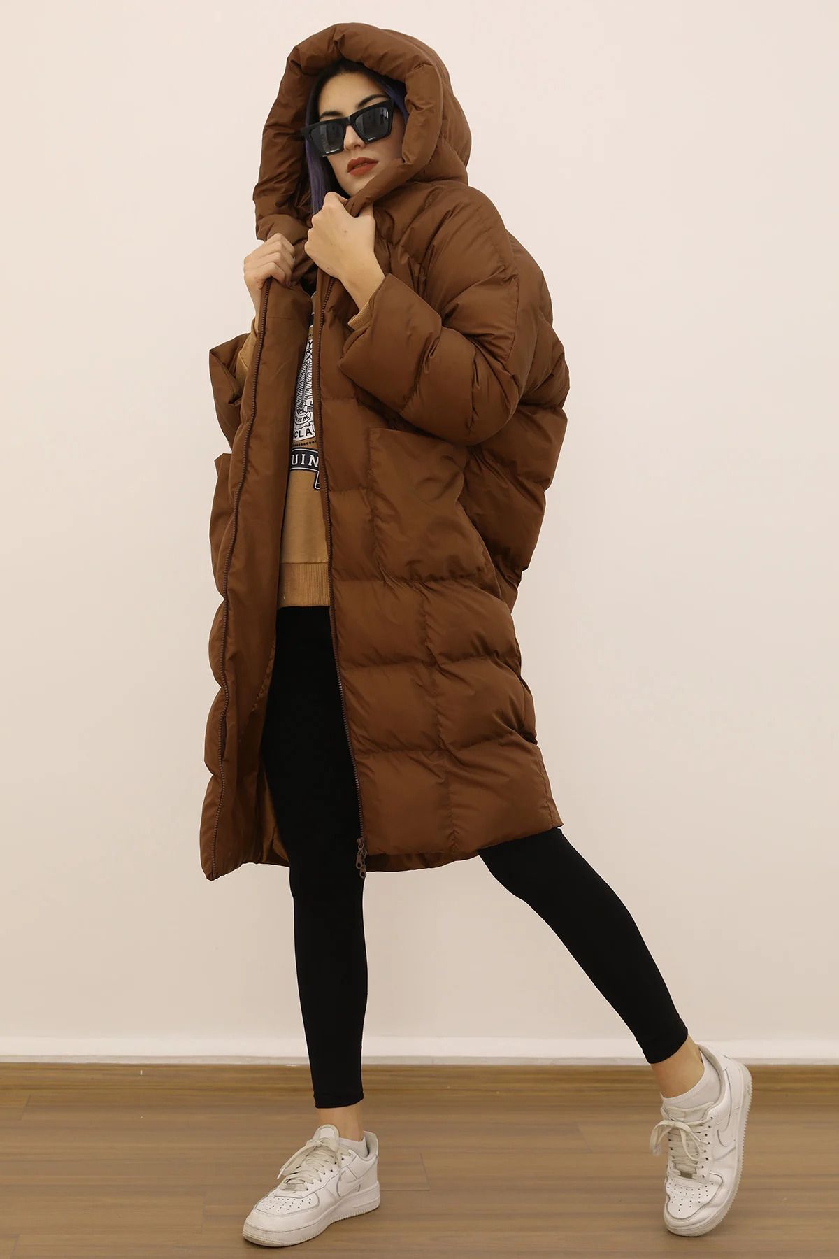La Mela Winter Jacket Brown Puffer Trendyol