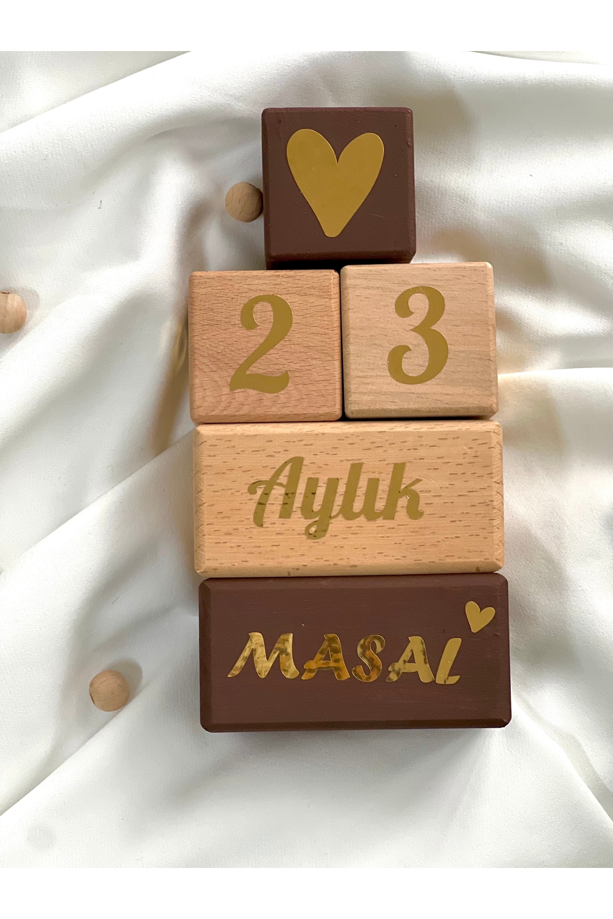 Kahverengi gold bebek anı küpü bebek fotograf çekim dekor,isimli bebek saç fırçası