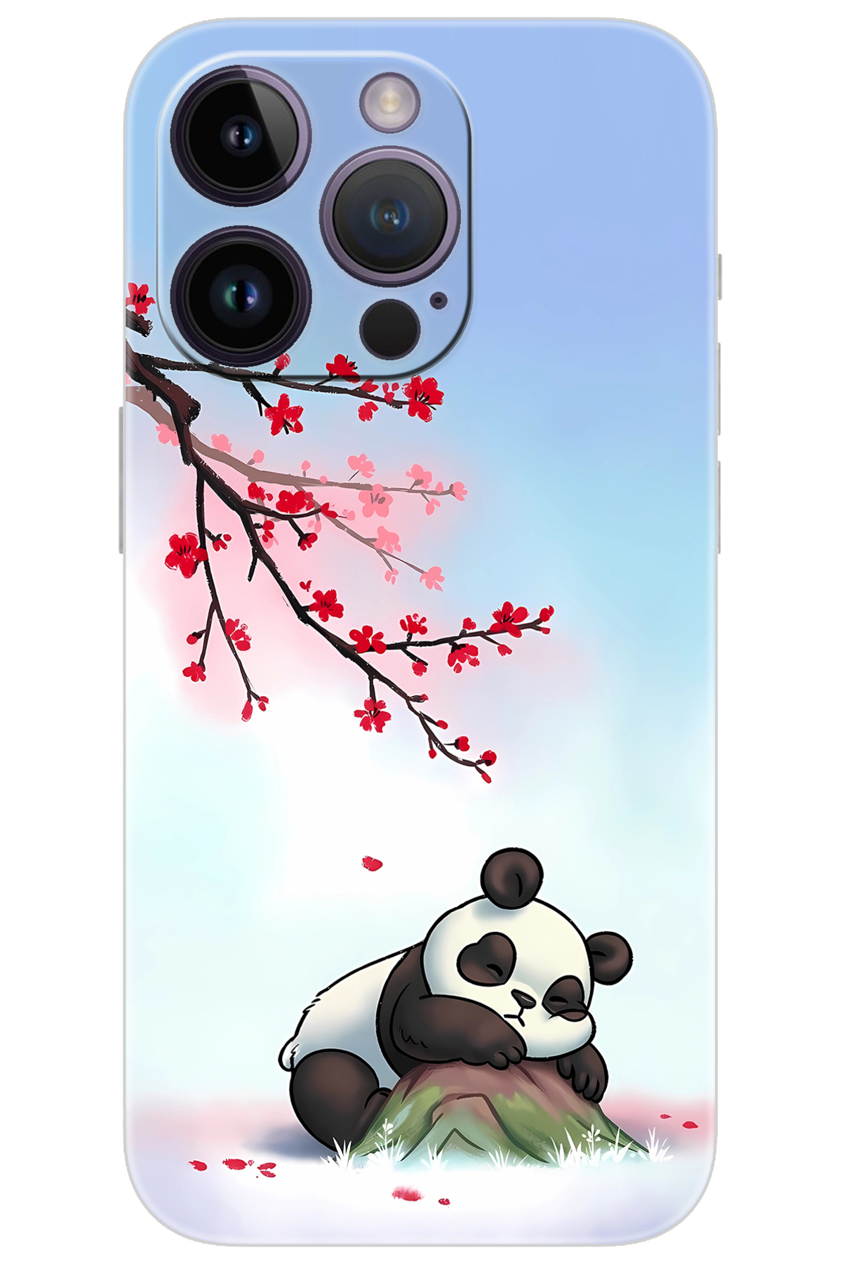 iPhone 14 Pro Compatible Case Pattern Printed Silicone Sleeping Panda NGO:627 CP-3EshwJi
