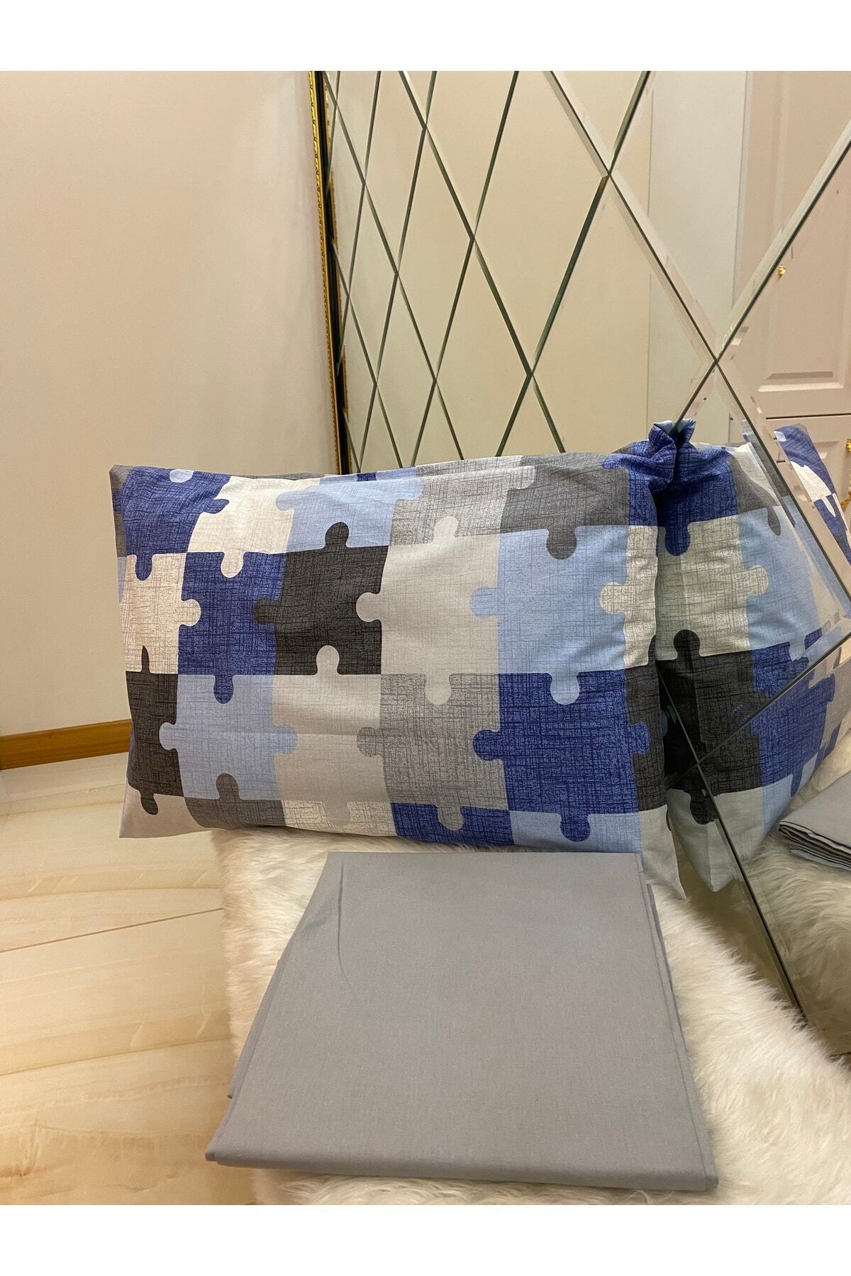 سرویس ملحفه یک نفره  رنگارنگ Özcan Ev Tekstil | ÇTK041 اورجینال - تصویر 2