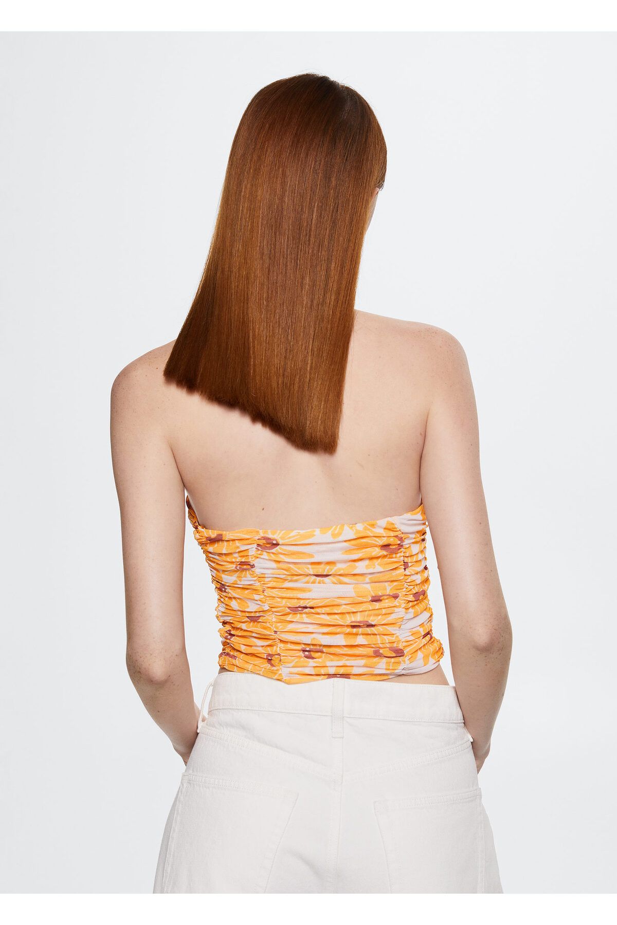 MANGO Woman-Pomarańczowy stanik damski 37071320 9