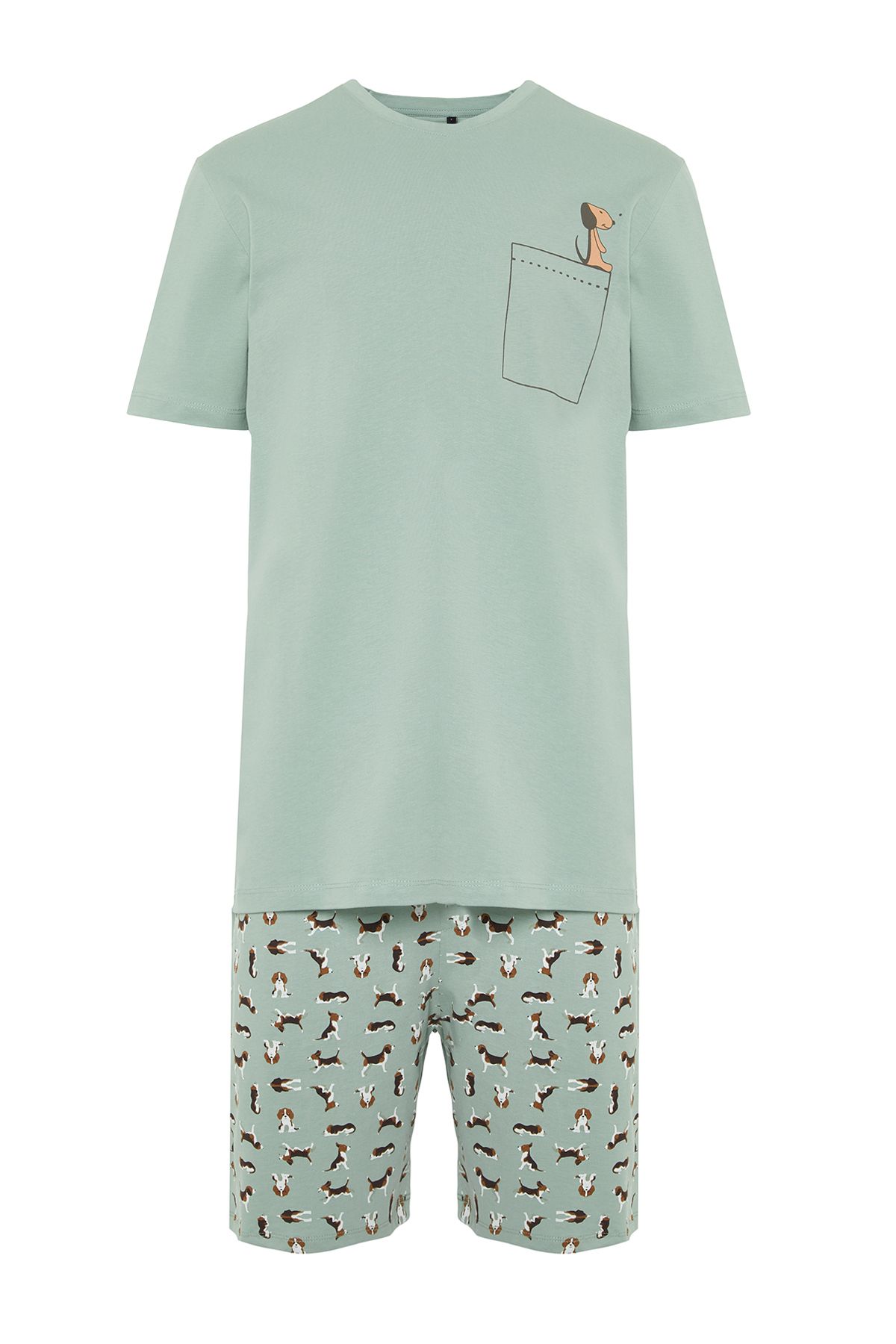 Trendyol Collection Pajama Set - Green - Plain