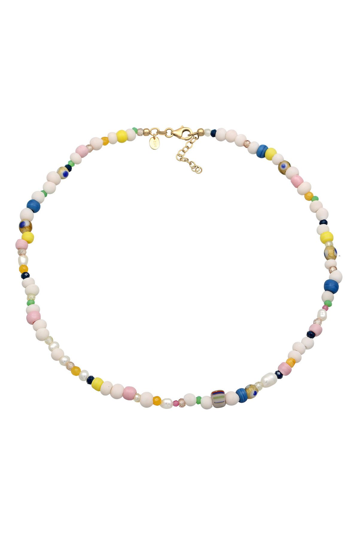 ELLI-Halskette Gerdanlık Kette Boncuk Perlen Bunt Sommermix 925 Gümüş 3