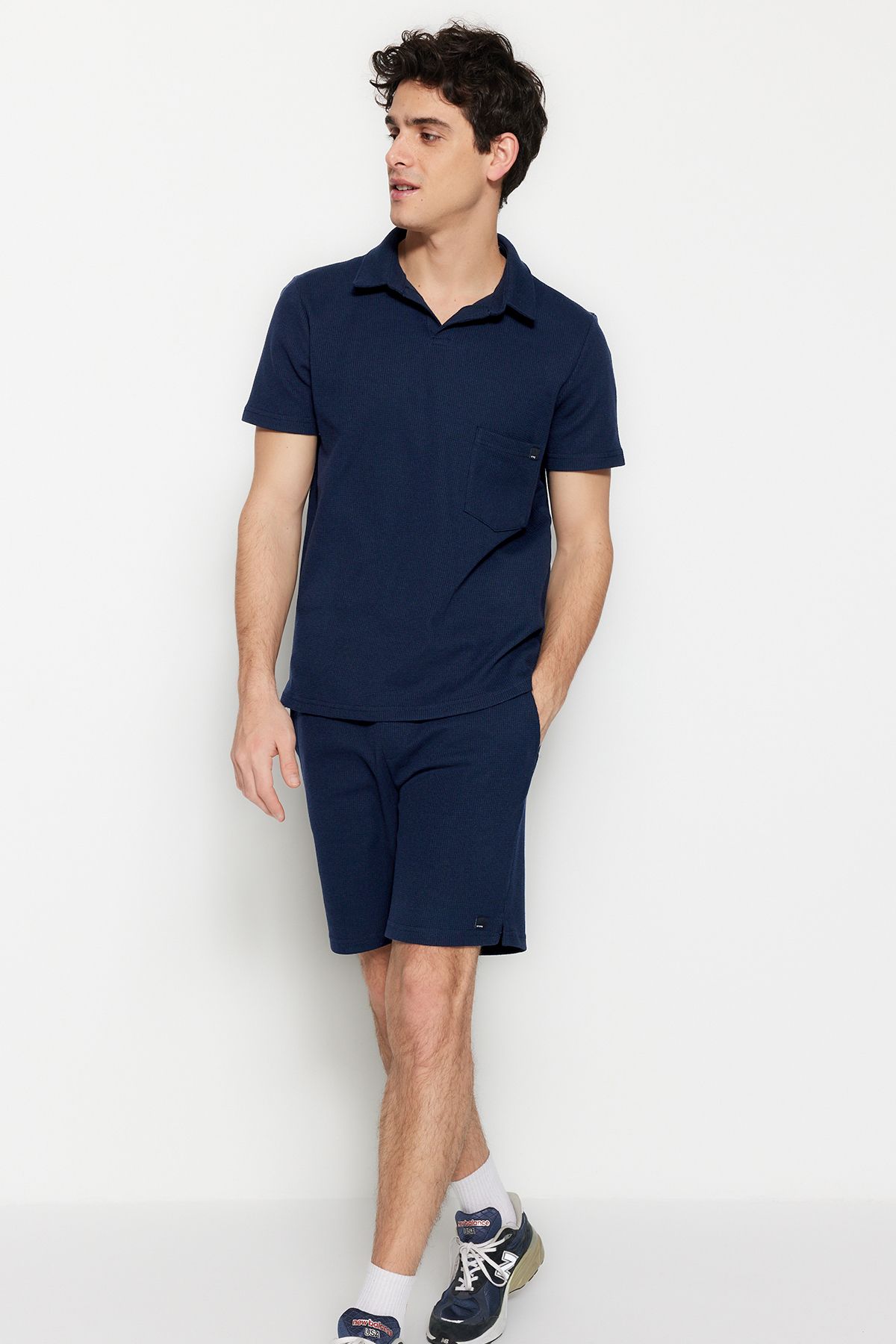 Navy blue deals polo tracksuit