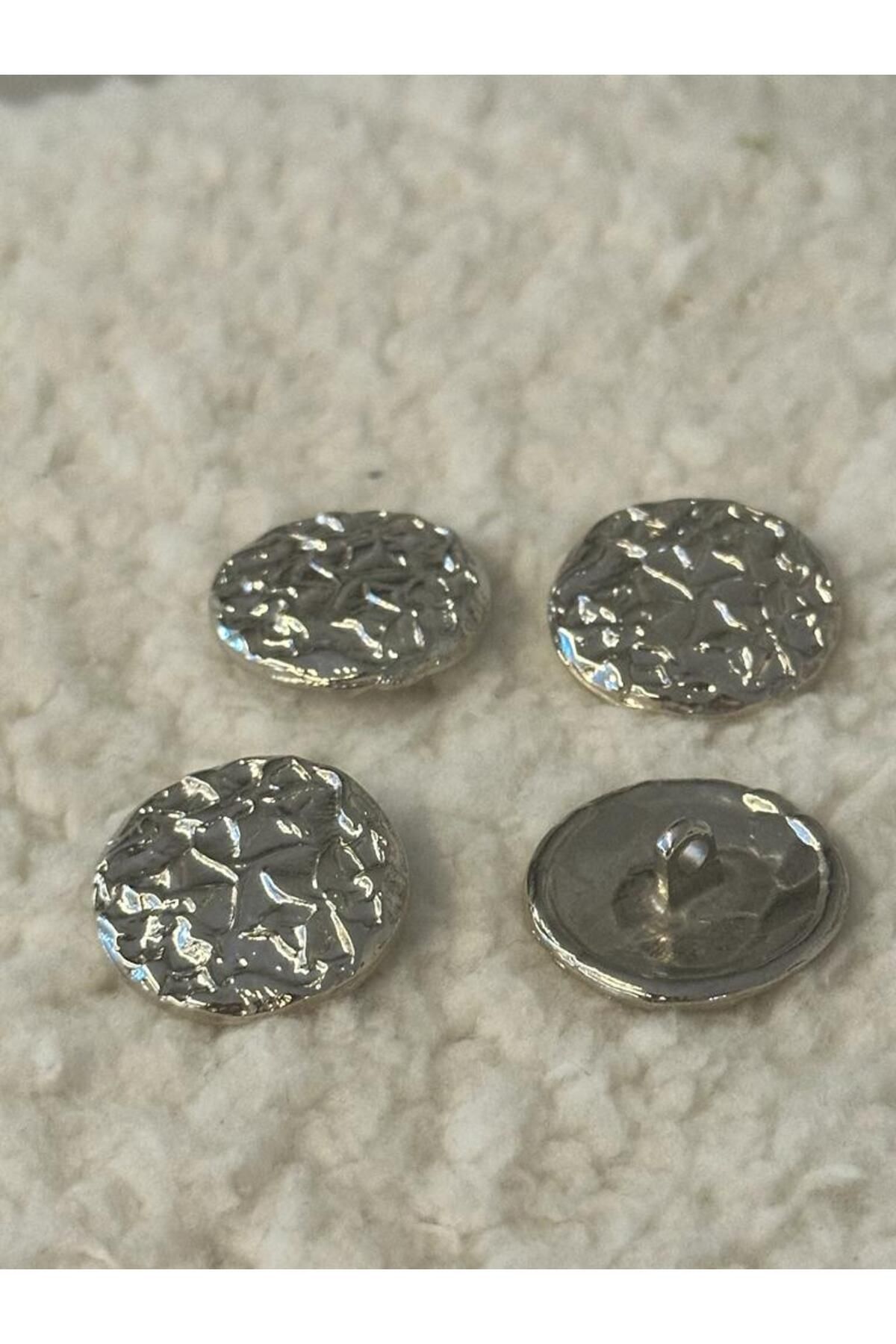 ODDA TASARIM ATÖLYESİ-Design Coat Button Set of 4 Silver Color 3