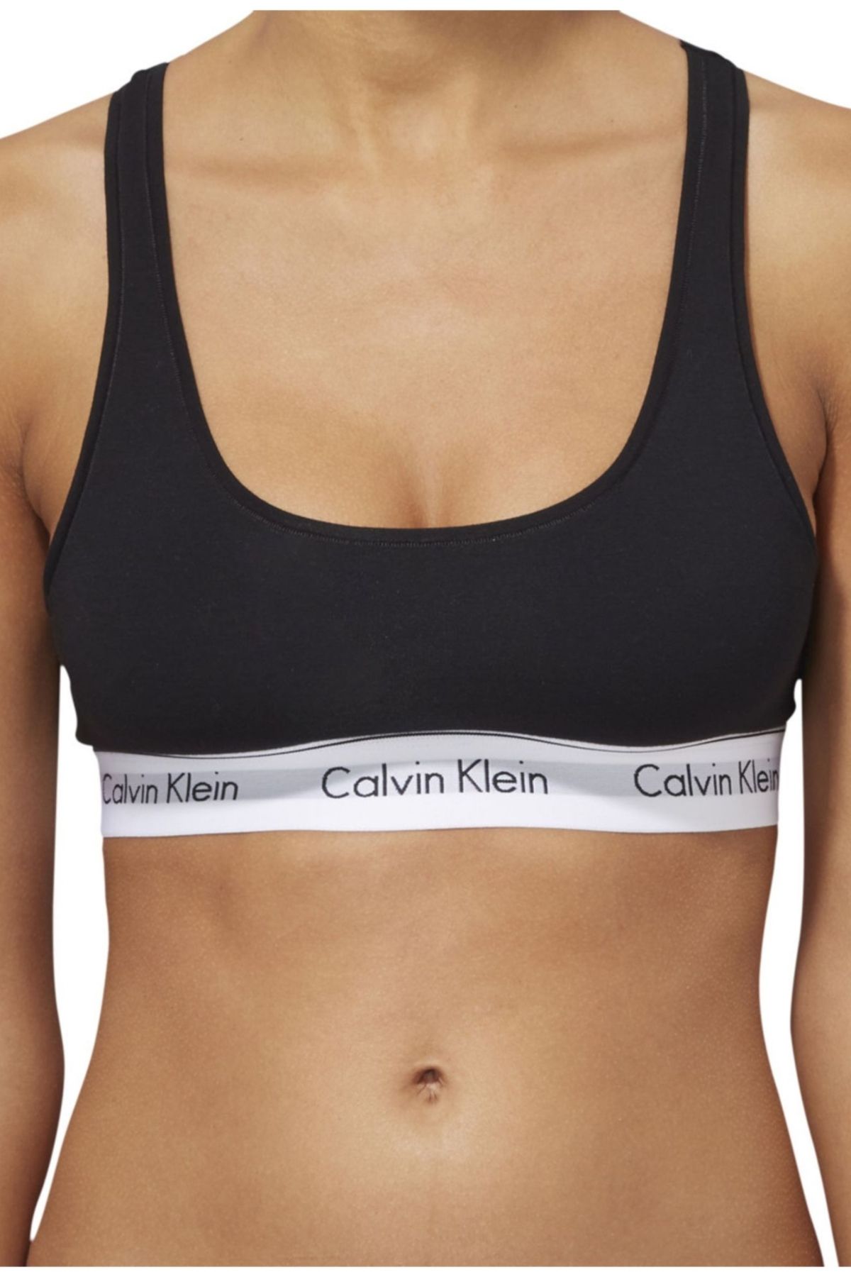 Calvin Klein Women's Modern Cotton Bralette, White, Large 