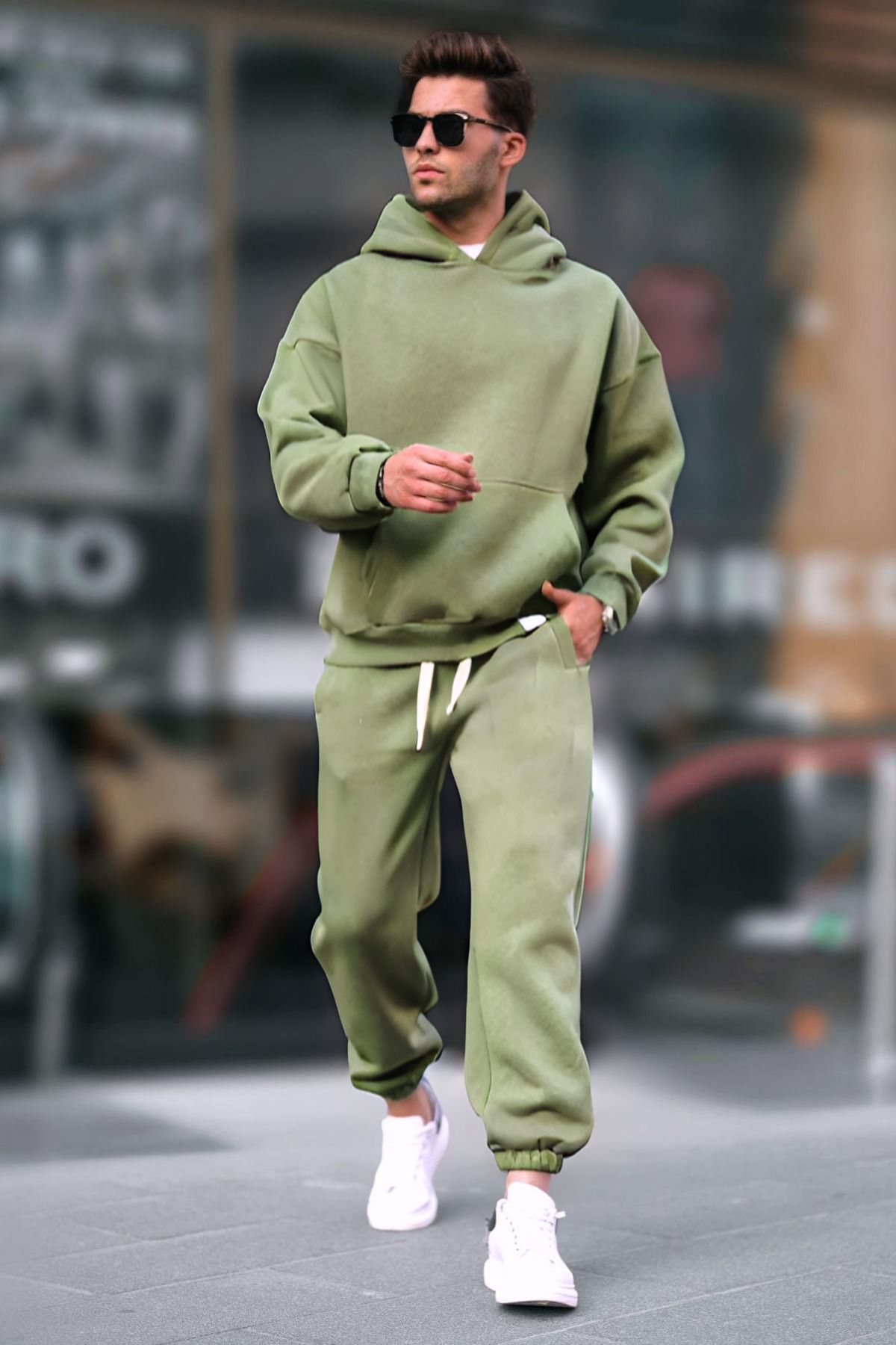 Mens olive hot sale green sweatsuit