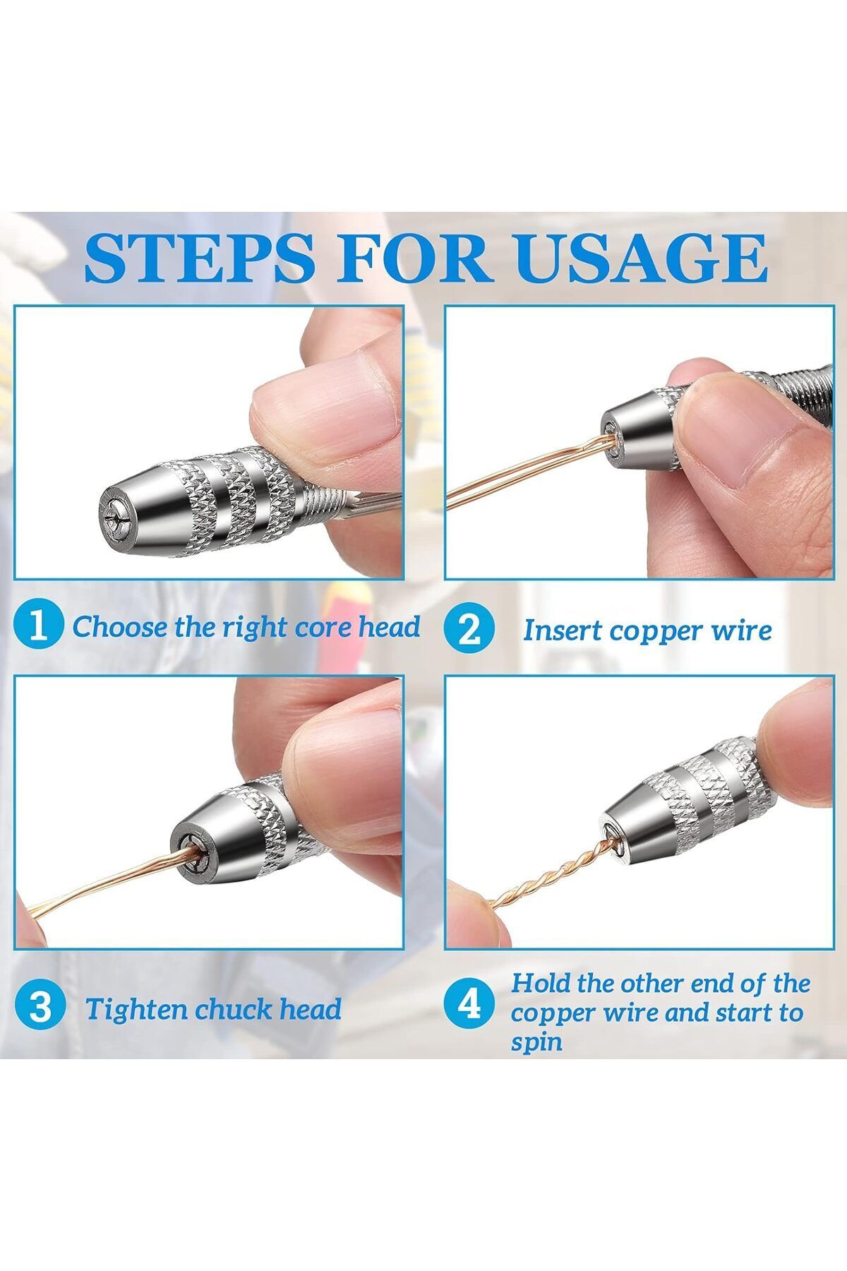 Depolife-Mechanical Hand Drill Pin Vise 4 Types Collet Chuck With Chuck Precision Jewelry Watchmaker Bead Processing Tool 6