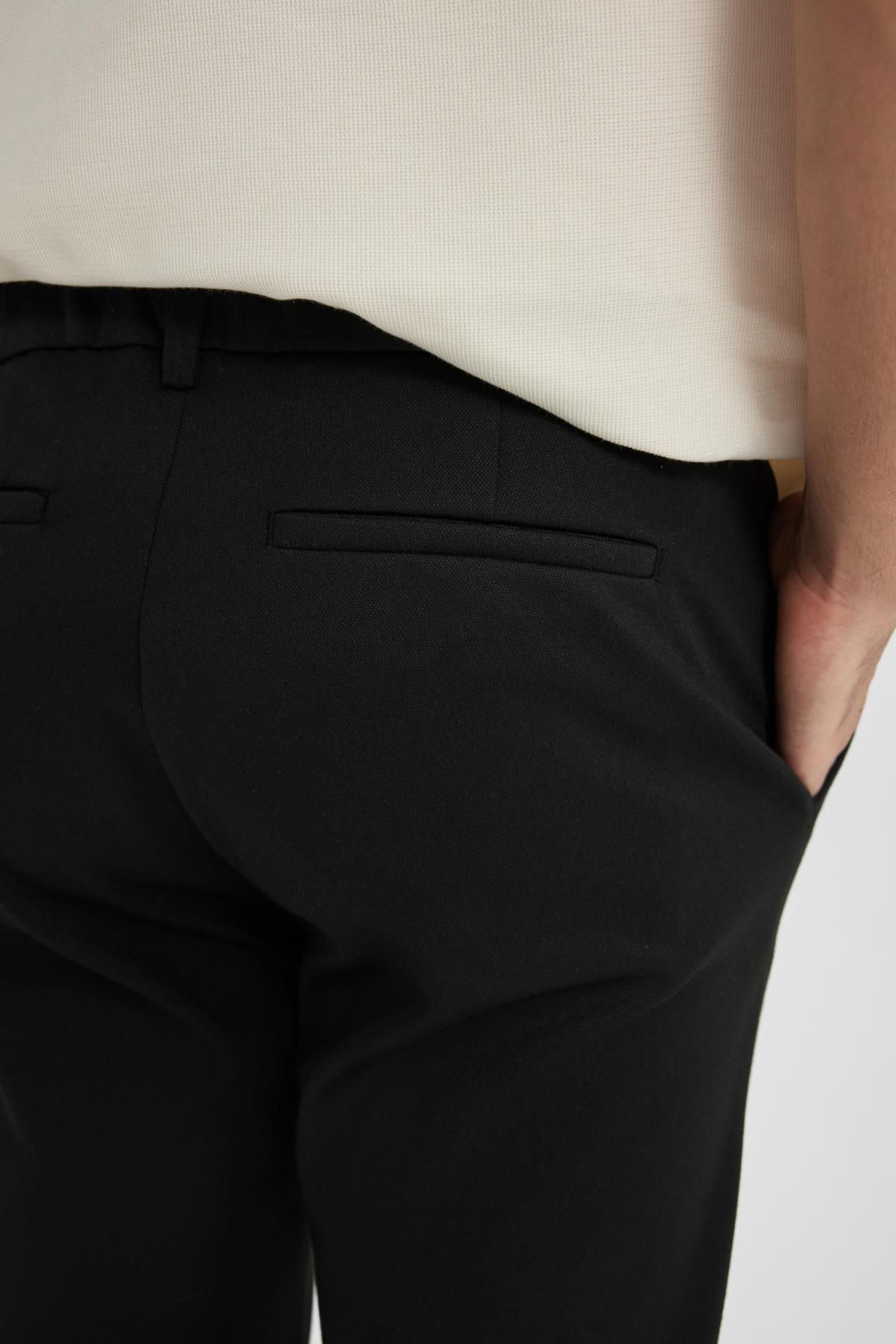 DeFacto-Summer Fabric Jogger Pants Buttoned Basic Straight Leg T6317Az24Sp 7