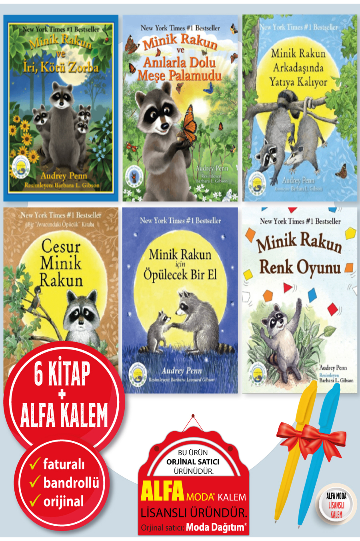 Butik Yayıncılık Audrey Penn 6 KİTAP SET - Minik Rakun Iri, Kötü