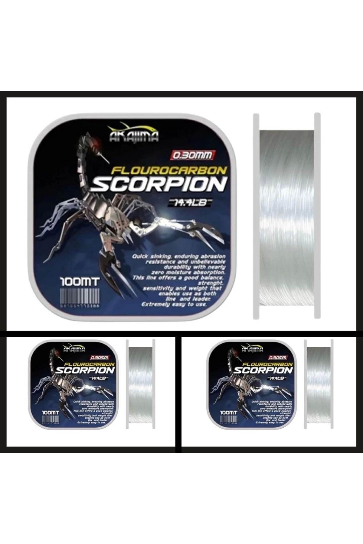 Uygunayakala Uyguna-Yakala 100 Mt 0.45 Mm Akajima Scorpion Fluorocarbon Misina-PO.232