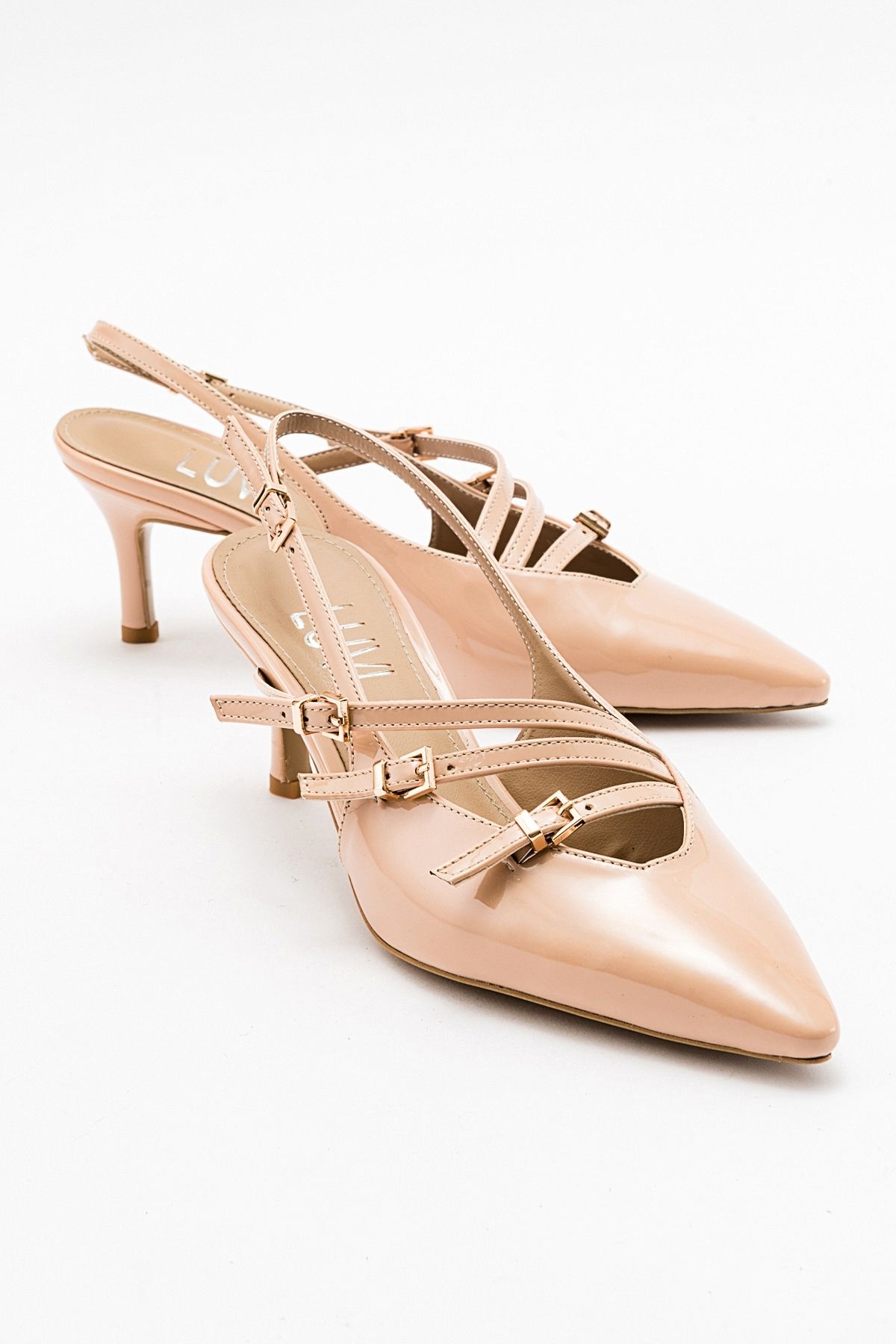 کفش پاشنه دار زنانه چرم بژ MAGRA luvishoes