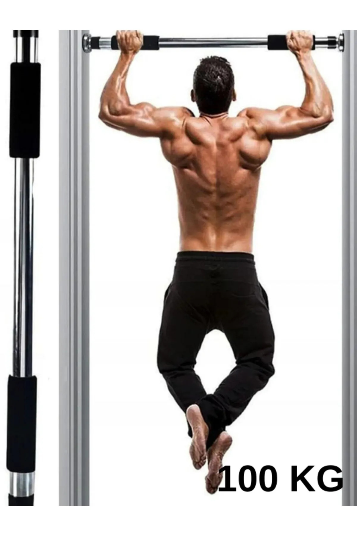 Hubstein Koridor Kapı Barfiksi Barfix Aleti Çubuğu Çekme Barı 60-100 cm Demiri Bar