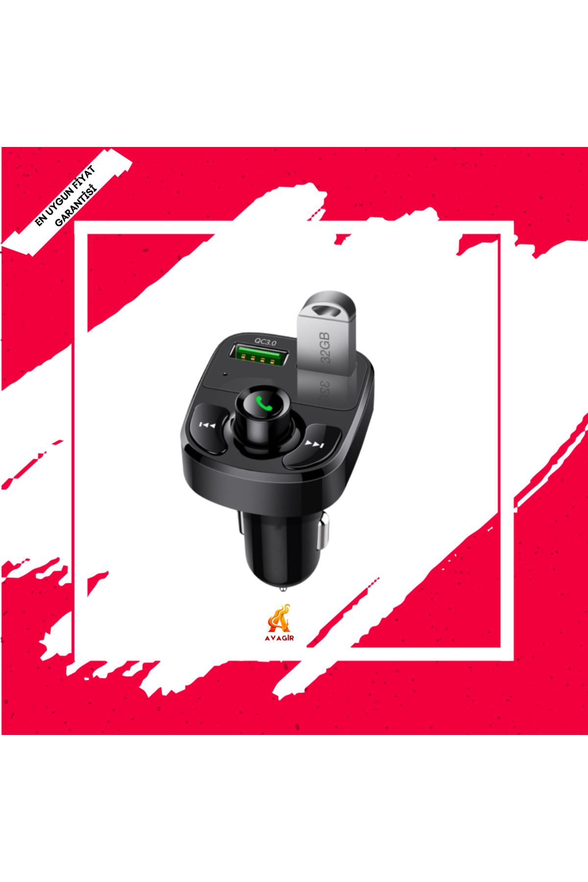 Avagir Car x8 Bluetooth Araç Kiti Çakmaklık Girişli Fm Transmitter Usb