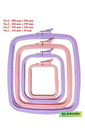 Nurge Kare Plastik Kasnak 4 Lü Avantajlı Renkli Set