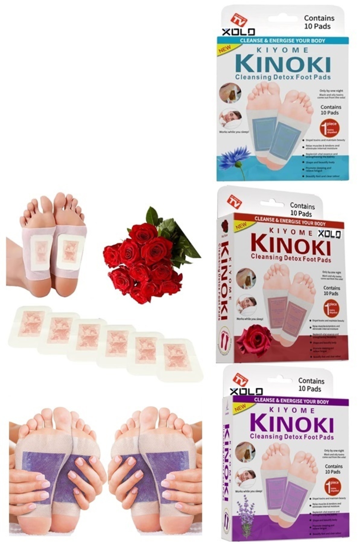 xolo 3 Set 30 Adet Ayak Bandı Seti Detox Foot Patch XLGLO