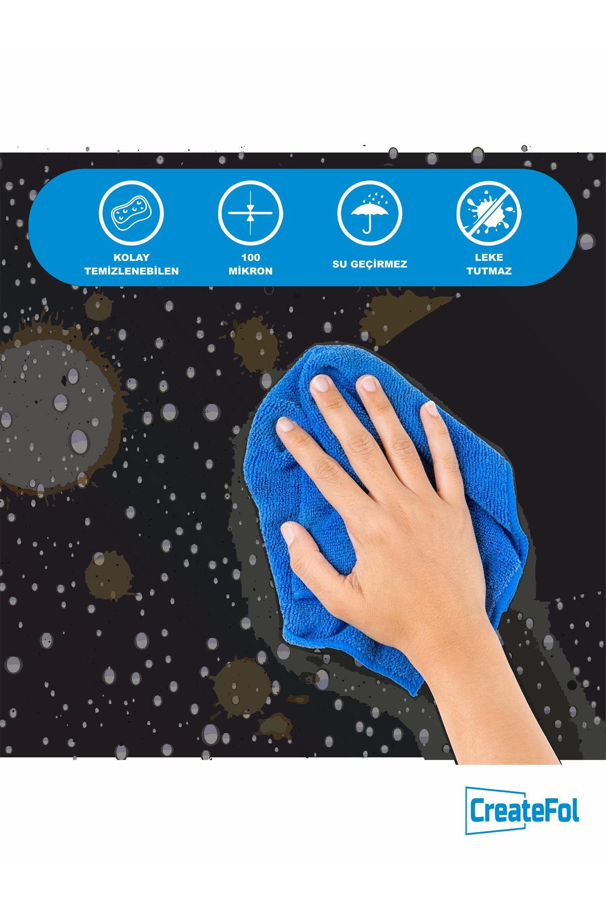 CreateFol Glossy Black Self Adhesive Dishwasher Coating Foil 70X100