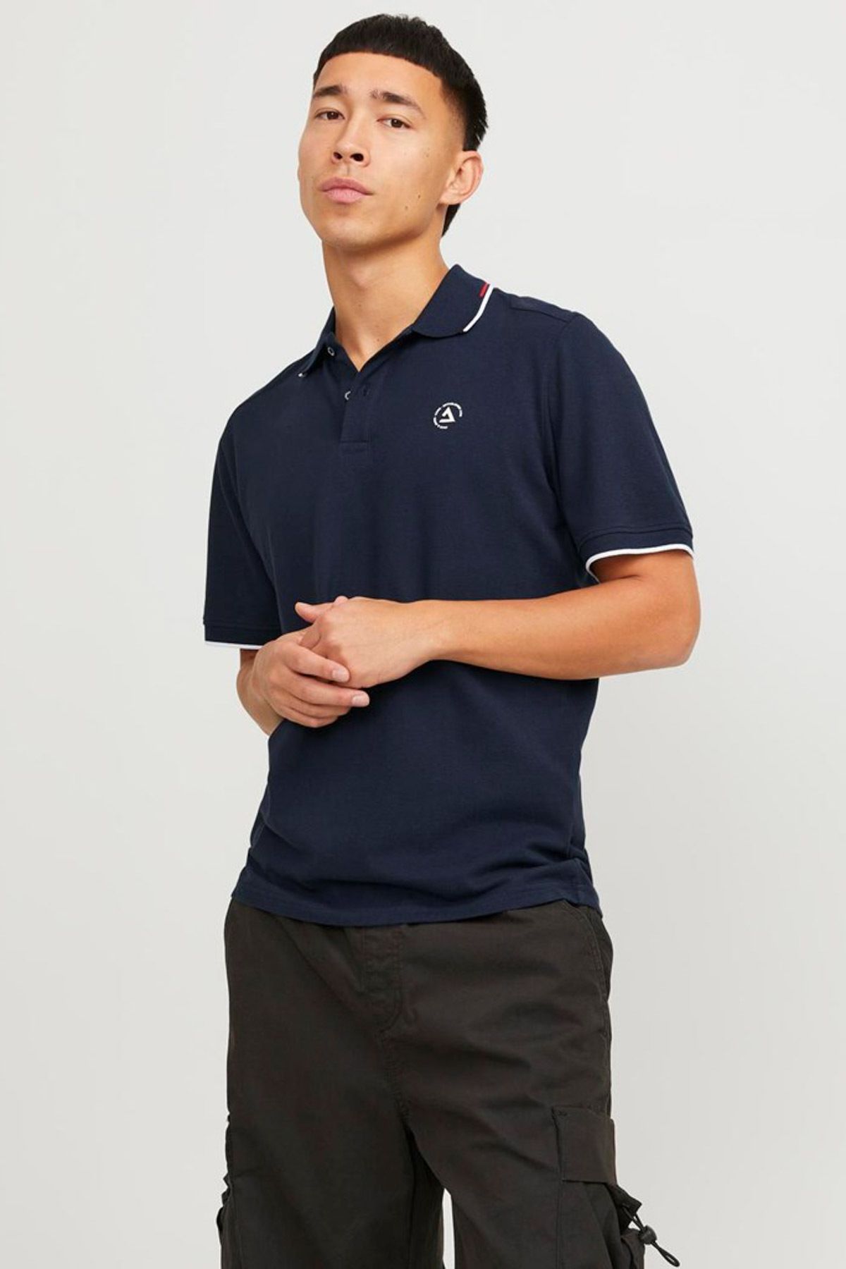 تیشرت جک اند جونز JCOHASS LOGO POLO SS SN