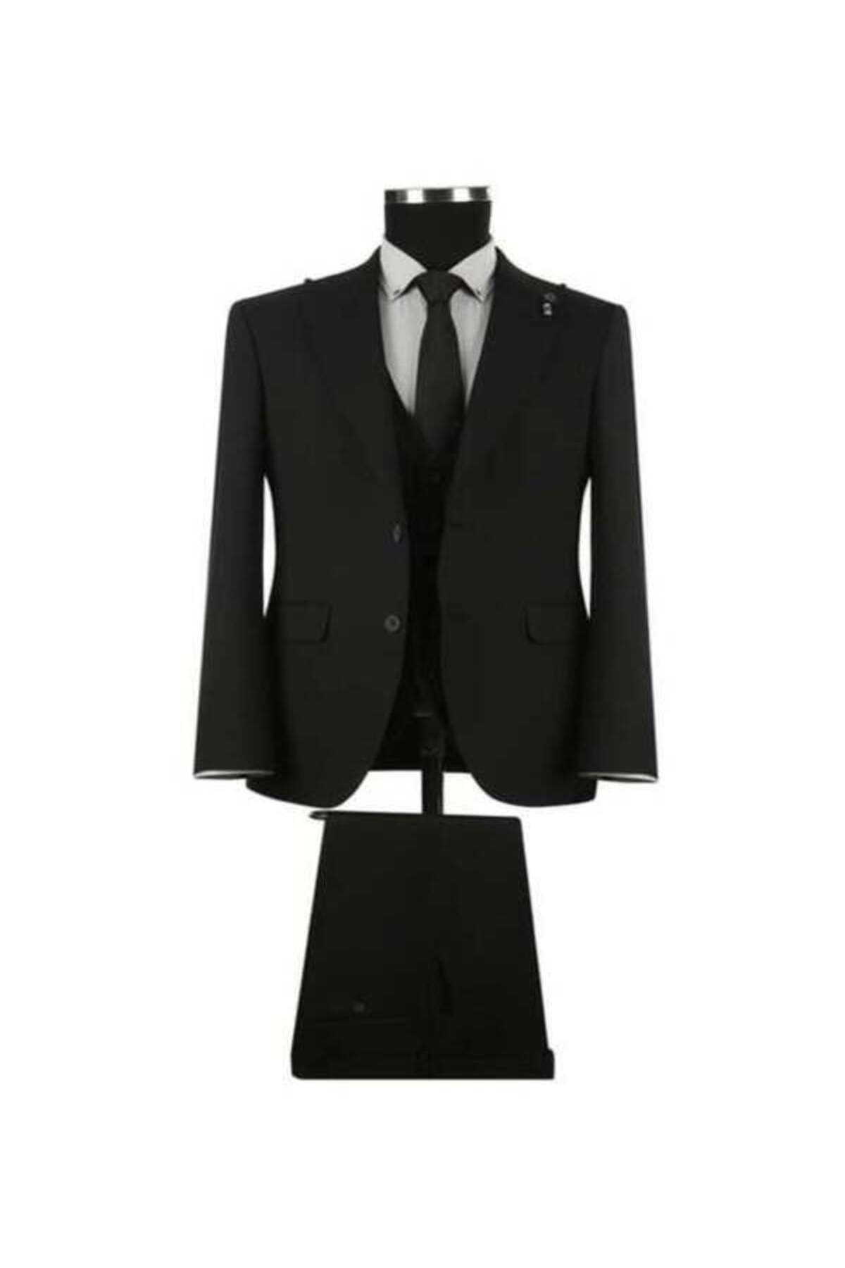 MEN'S BLACK SUIT SLIM FIT BLACK COLOR