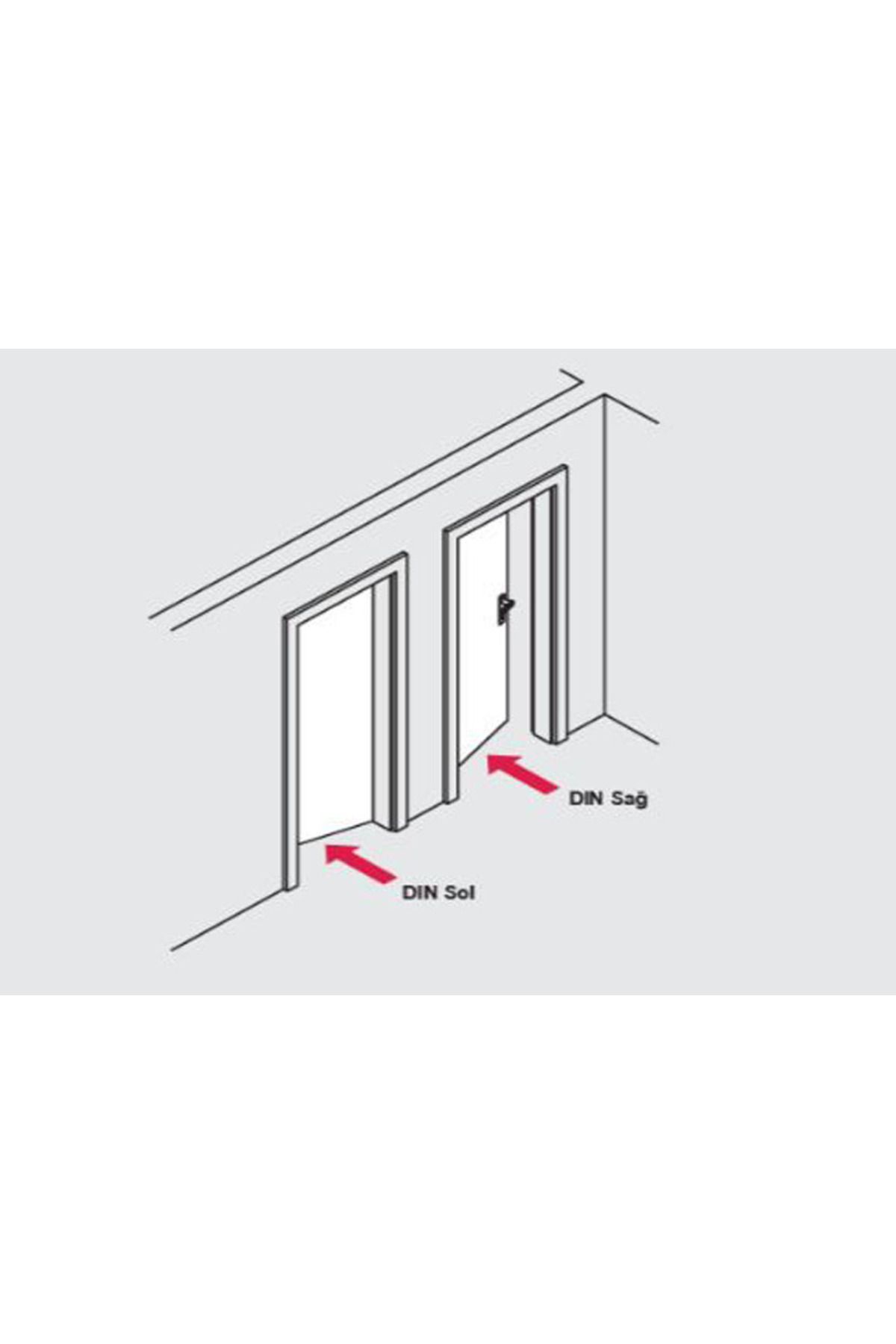 Hafele-Door Lock (silent Lock) WC Right + Lock Striker Set 3