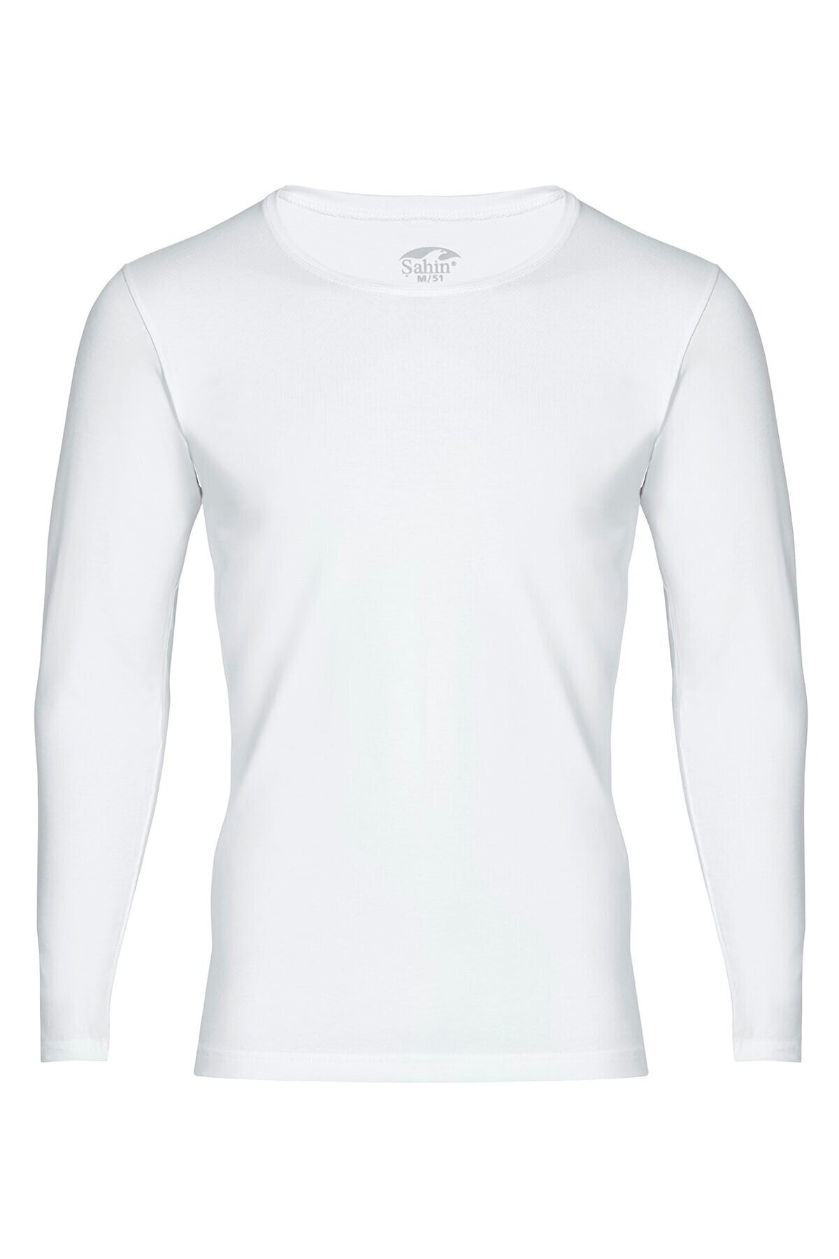 Şahin Erkek Beyaz Uzun Kollu Likralı Body