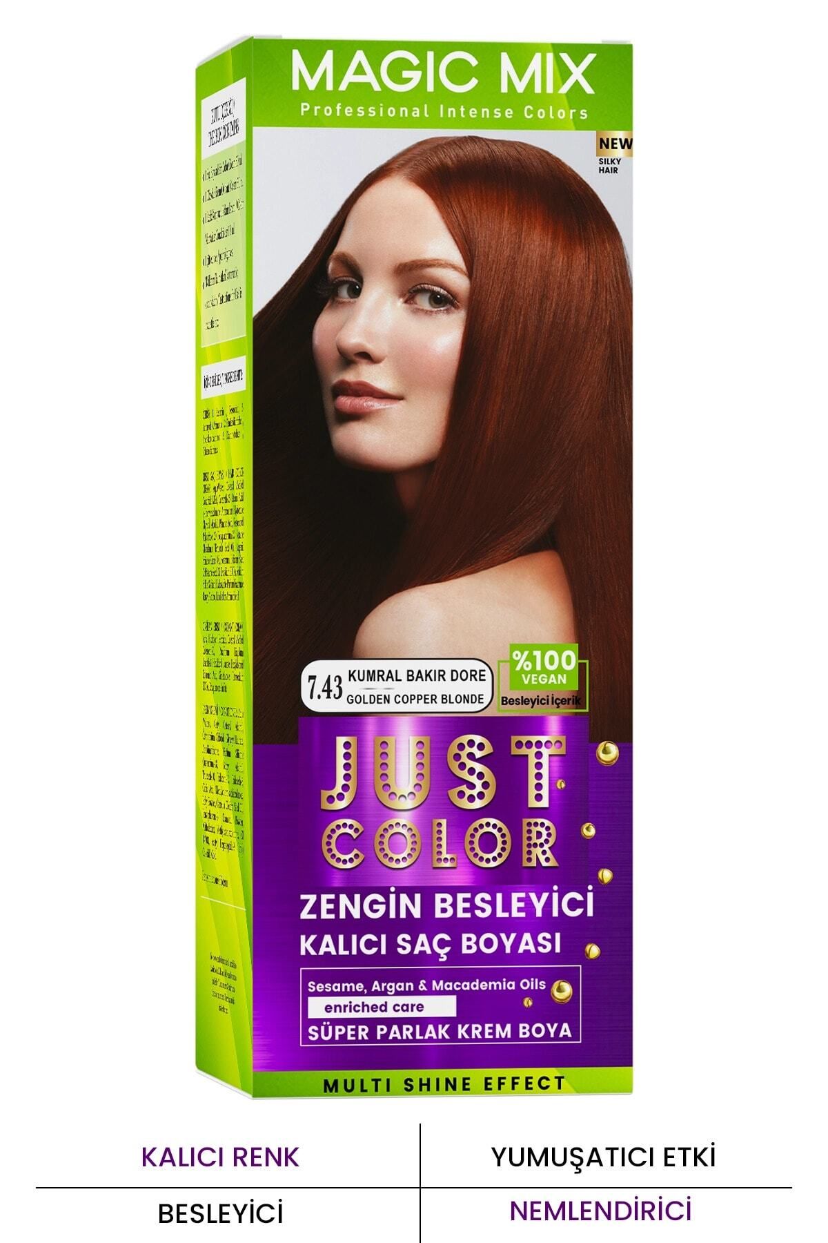 PROCSIN رنگ مو دائمی مسی کمرال کاپر دور Magic Mix Color