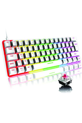 Sarftech T60 Beyaz Kırmızı Switch Rgb Klavye Kablolu Gaming Oyuncu Klavyesi 
...