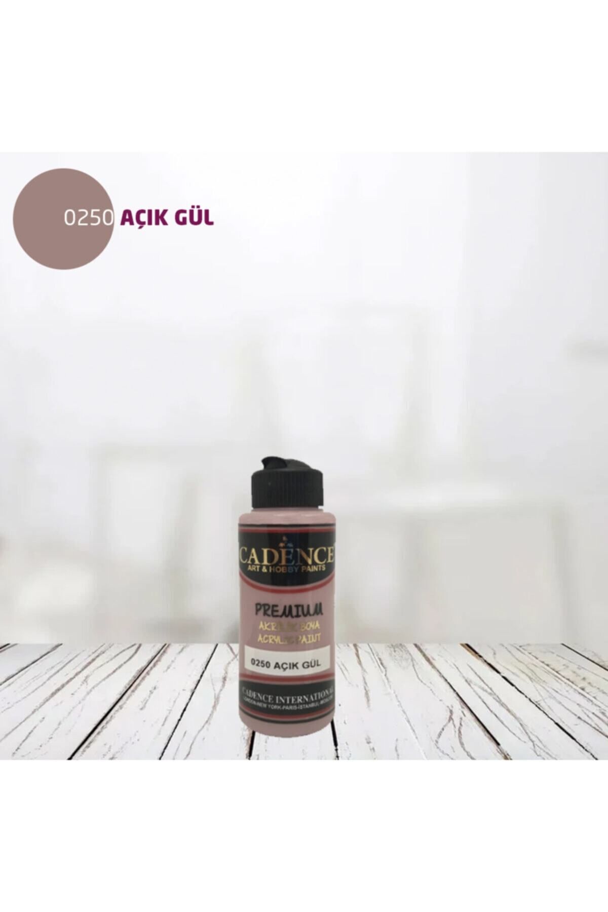 Cadence Premium Akrilik 0250 Açık Gül - 120ml - 1