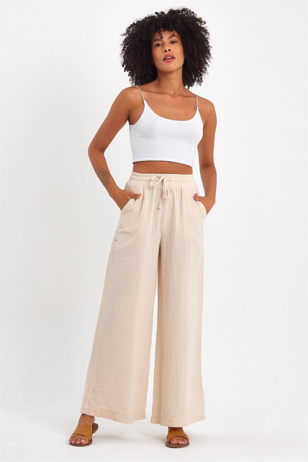 High waisted beach pants on sale