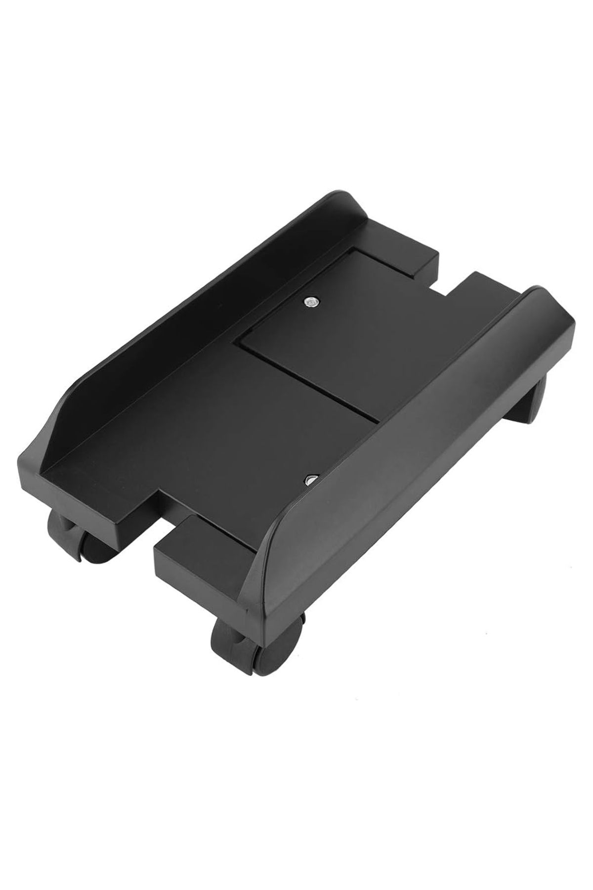 Ecuy-Computer Case Stand With Wheels Adjustable Width Universal PC, 4 Wheels Carrier Stand 4
