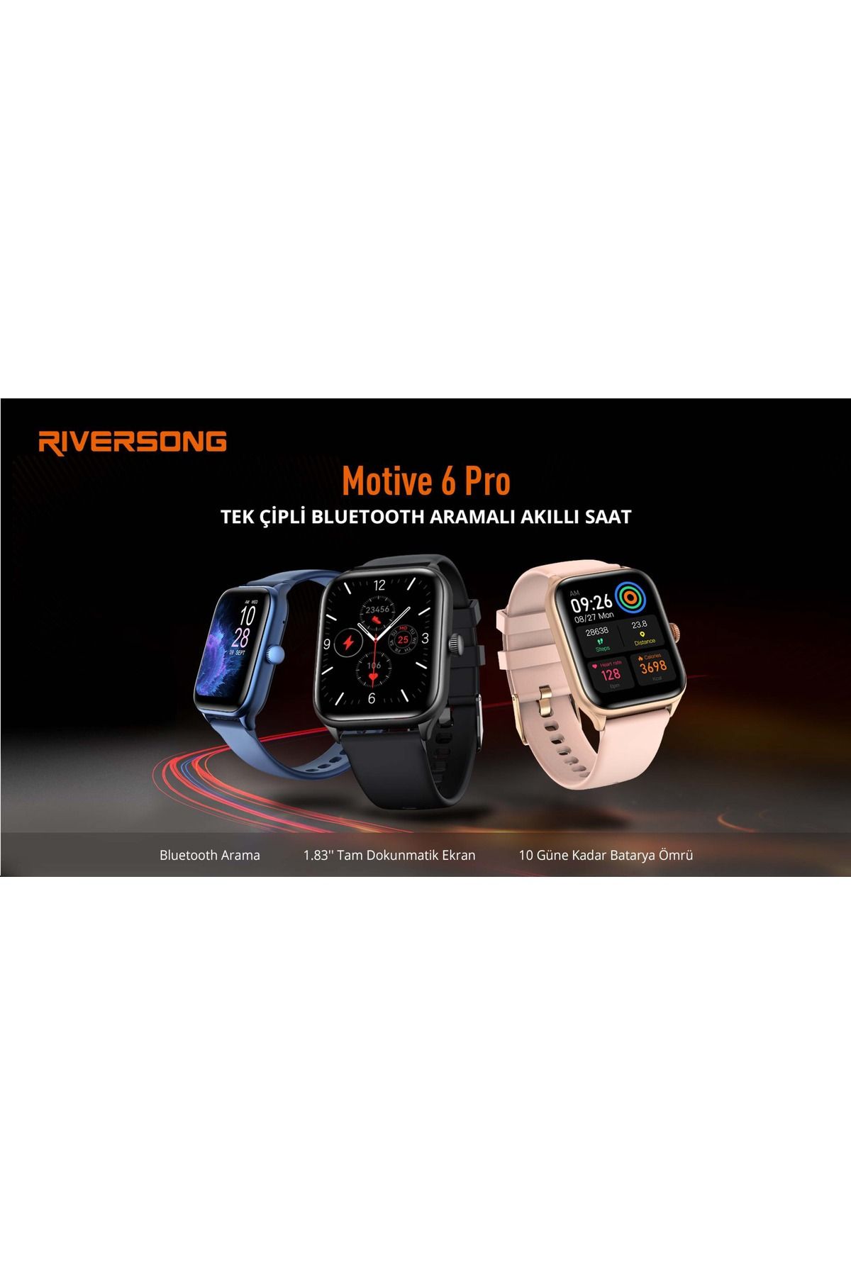 R VERSONG Riversong Smart Watch Motive 6 Pro Rose Gold Fiyat Yorumlar Trendyol