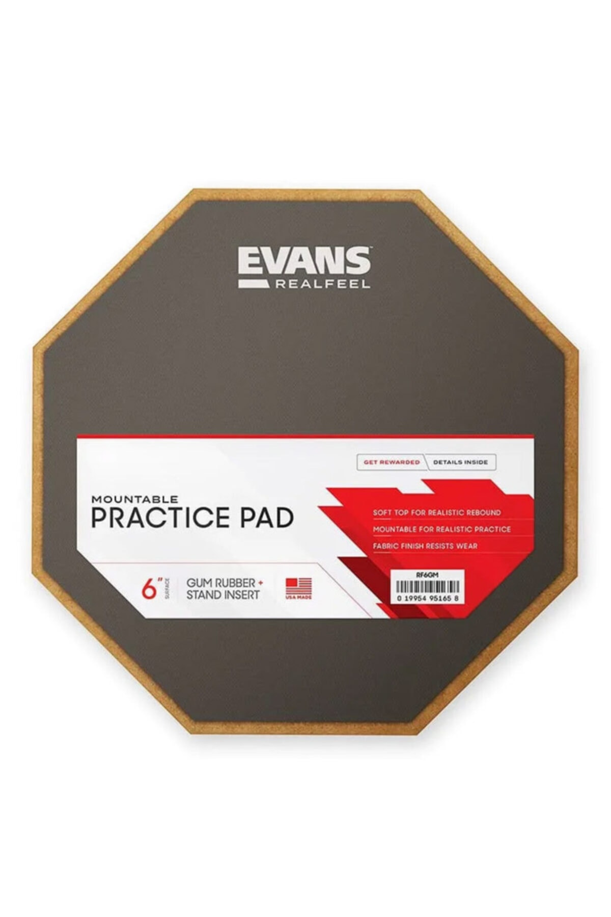 EVANS Practice Pads Rf6gm (6 Inch Tek Taraflı) Çalışma Pedi