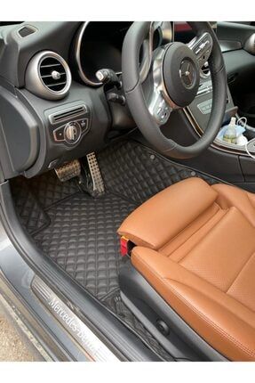 Audi A3 2013-2020 Siyah Renk Araca Özel Havuzlu Deri Paspas 0001