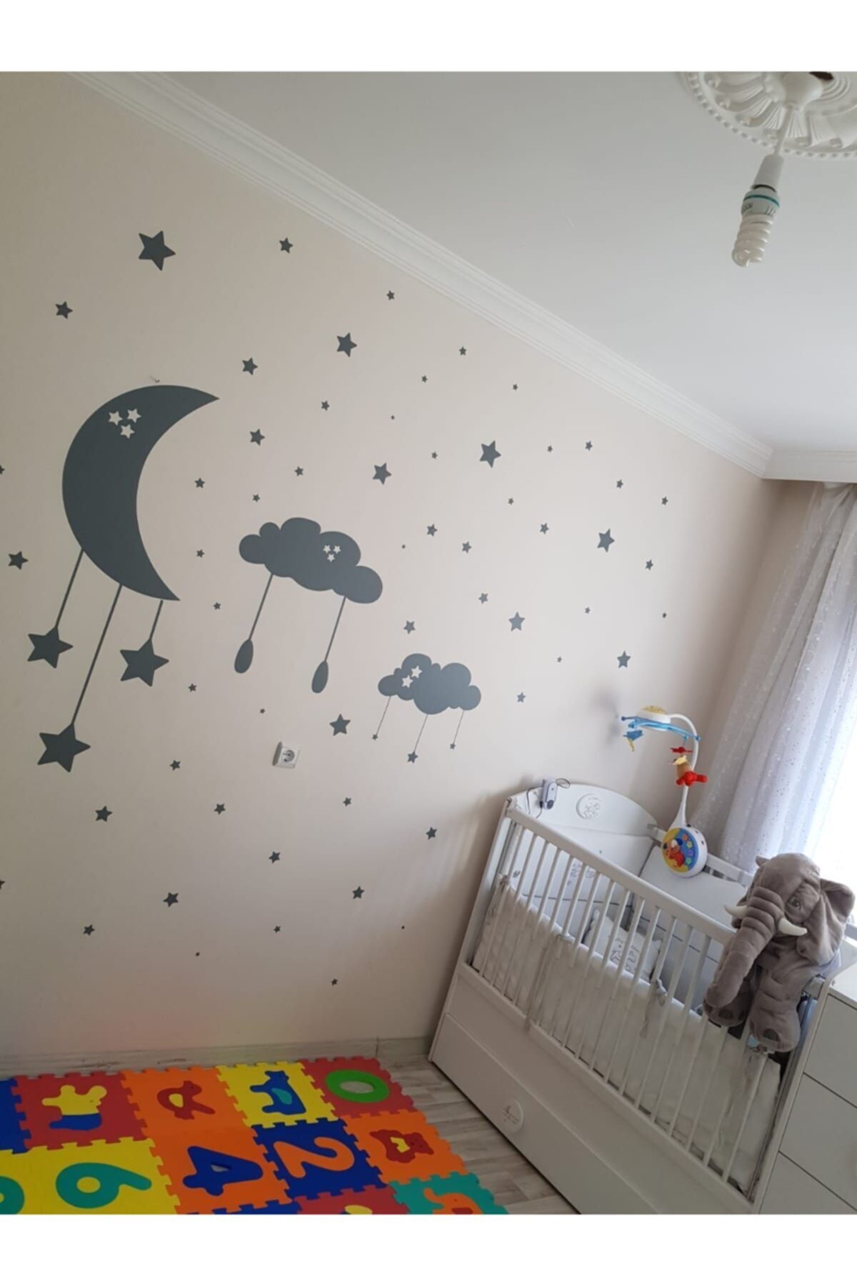 Ersa Sticker Bulut Yildiz Ay Ve Ozel Isimli Duvar Sticker Cocuk Odasi Etiket Bebek Odasi Sticker Pembe Renk Fiyati Yorumlari Trendyol