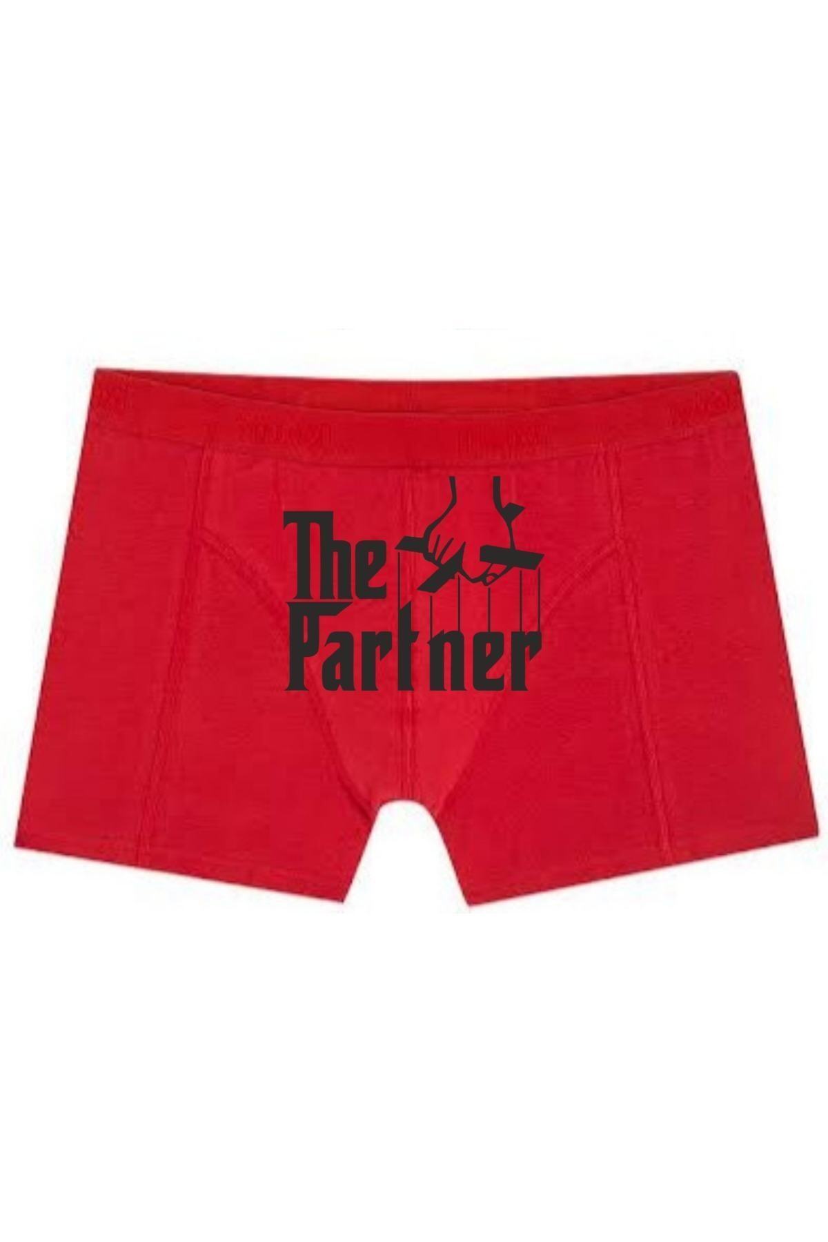BoxerMasters-Men's Red The Partner Written Boxers 1