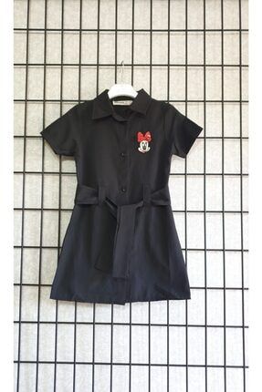 Kız Çocuk Siyah Gömlek Elbise JLB4210-01