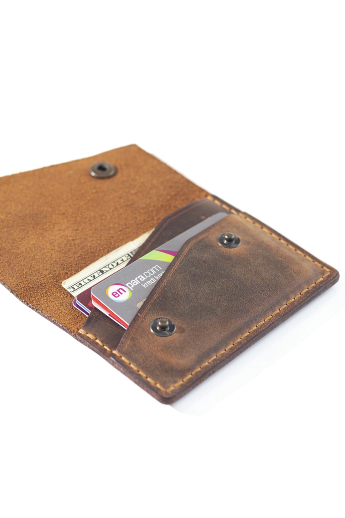کیف پول مردانه قهوه ای Hi Leather | HLRİSUS01 اورجینال - تصویر 7