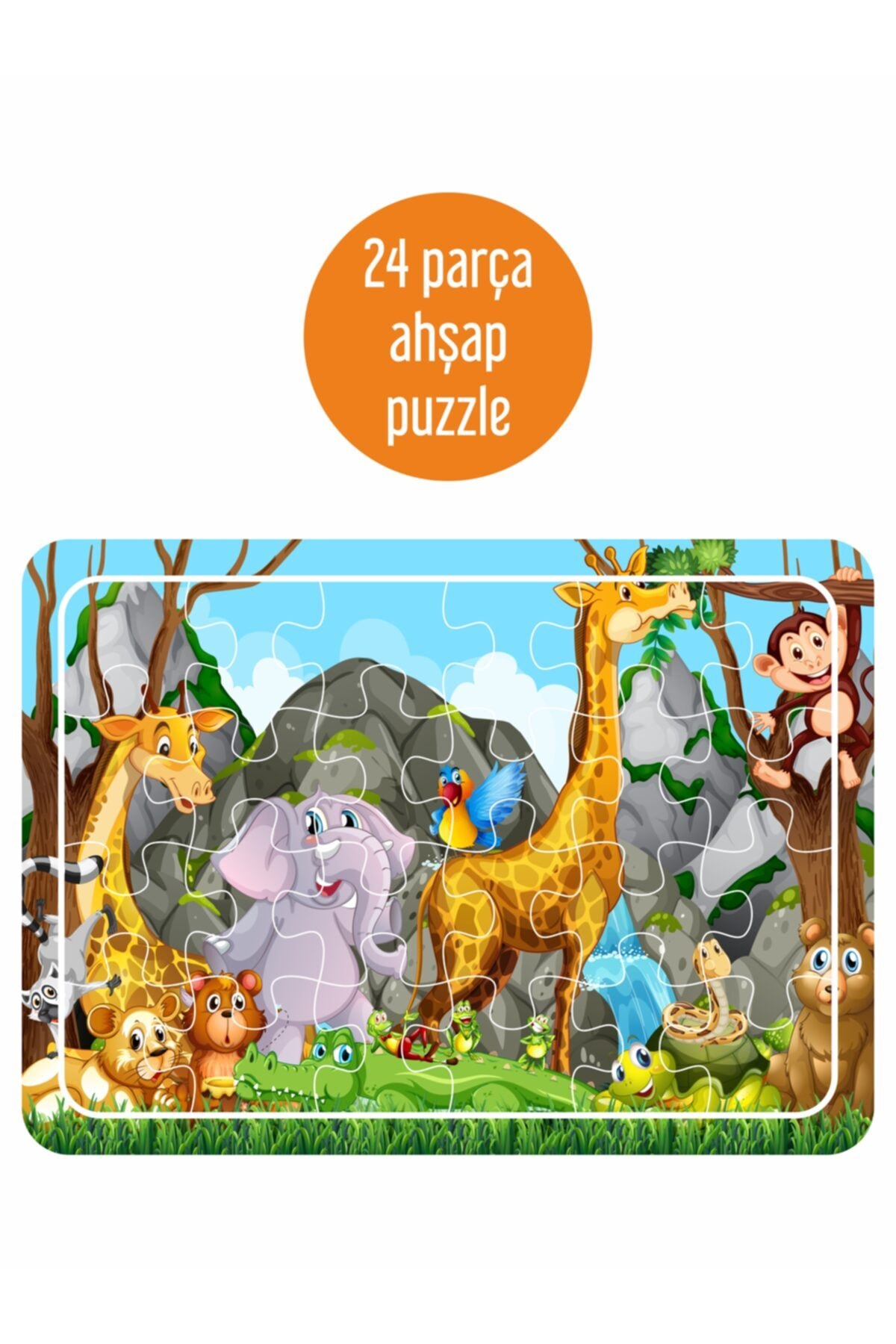 Baskı Atölyesi Oyun Zamanı, Sevimli Dinazorlar, Deniz Canlıları, Sevimli Hayvanlar Ahşap 24 Parça Puzzle fotoğrafı 5 (önizleme)