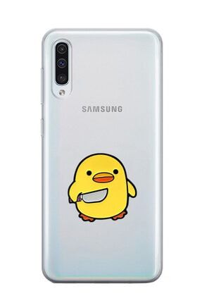 Samsung Galaxy A70 Penguen Şeffaf Telefon Kılıfı DFCASE711-Samsung-Galaxy-A70
