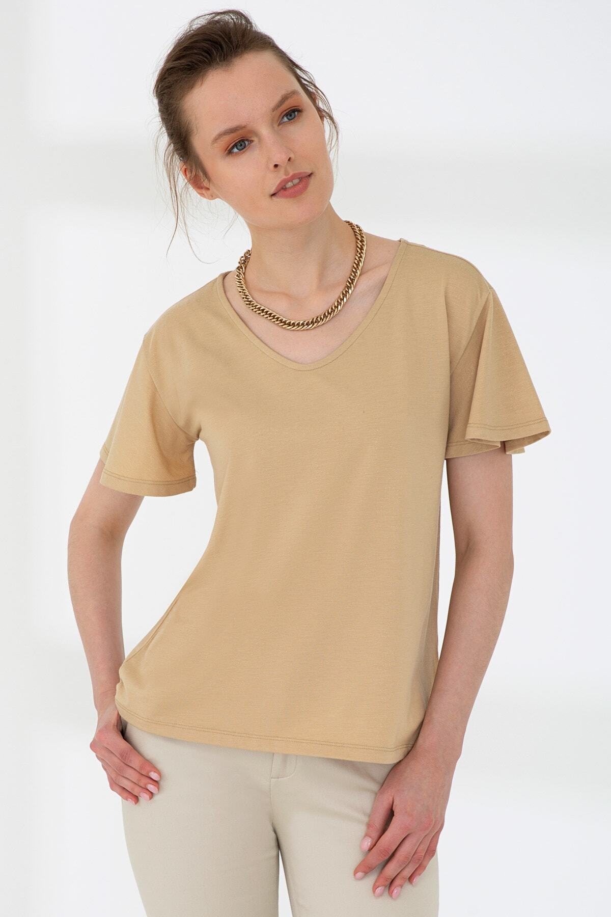 Pierre Cardin-Ανοιχτό καφέ γυναικείο μπλουζάκι G022SZ011.000.761886 3