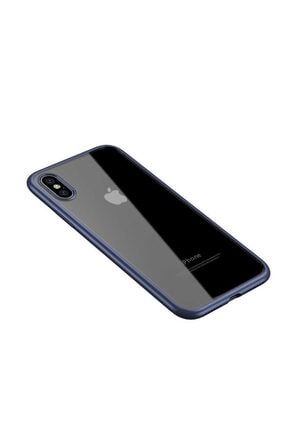 Iphone Xs Max Kenarları Renkli Arkası Şeffaf Silikon VLNT-APIPXSMHOM-SRT04
