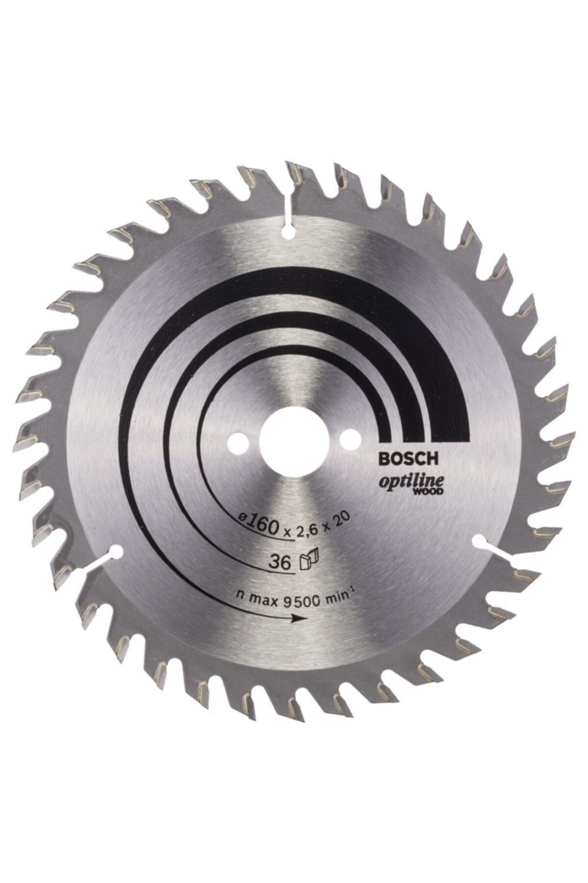 Bosch - Optiline Serisi Ahşap Için Daire Testere Bıçağı 160*20 16 Mm 36 Diş 2608640597