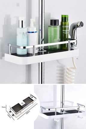 Lux Banyo Duş Organizer Sabunluk Metalik Korumalı ARS-CMTMT211