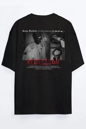 Gangster Isyanı Baskılı Unisex Oversize T-shirt rebellionn