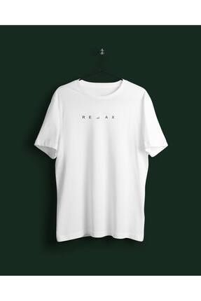 Unisex Beyaz T-shirt adv-relaxxx-01